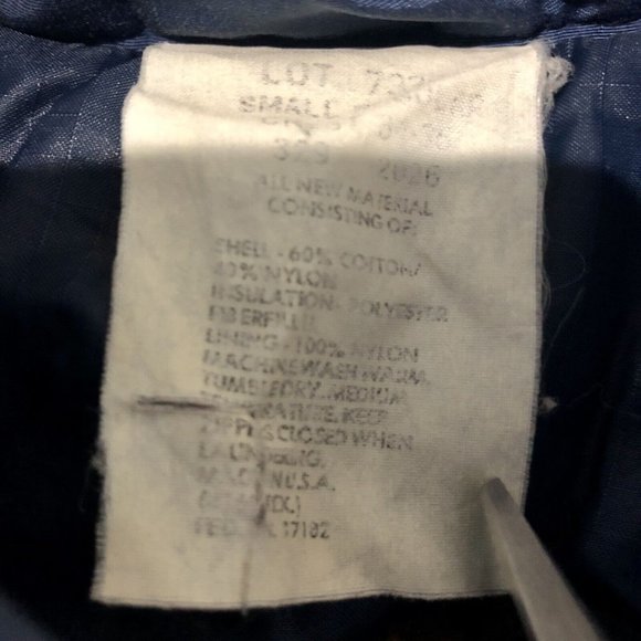 Vintage Puffer Vest Mens S Used Blue Insulated - Picture 9 of 9